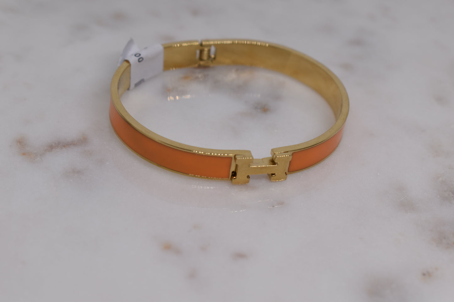 H-Link Enamel Bangle – Navy & Gold