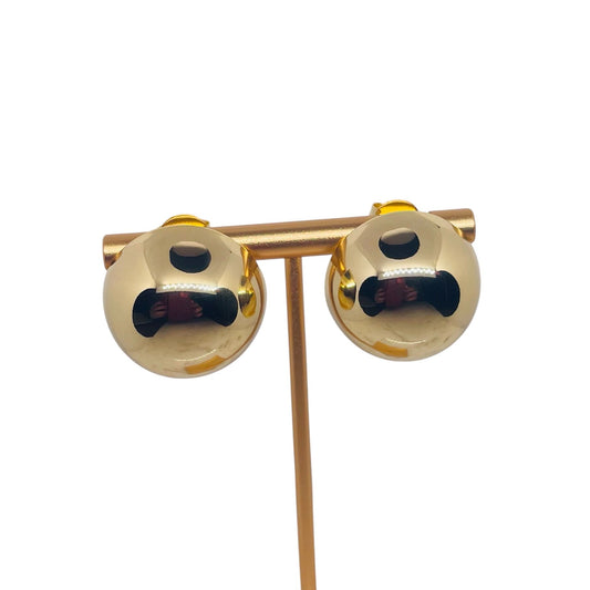 Gold Dome Stud Earrings