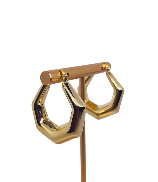 Gold Geometric Hoop Earrings